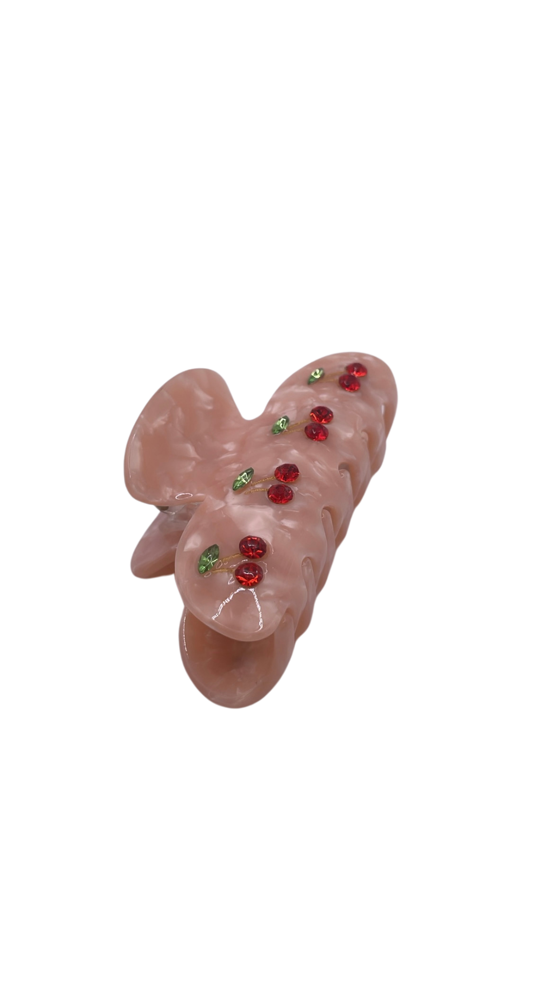 Cherry Marble Claw Clip