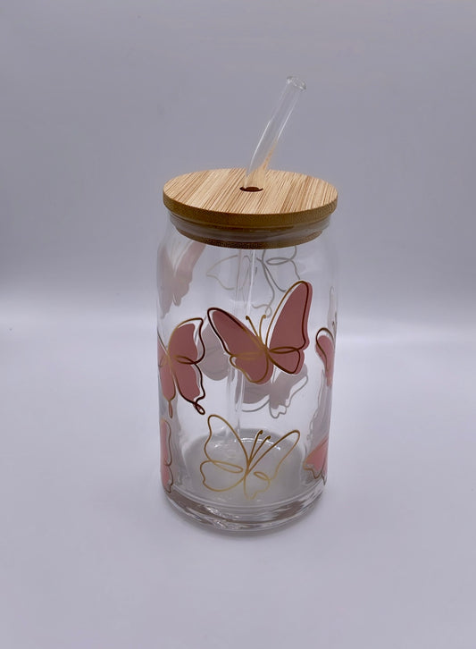 Butterfly Glass Cup