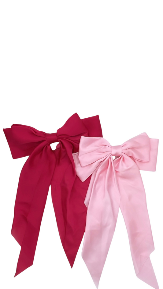 Satin hair bow