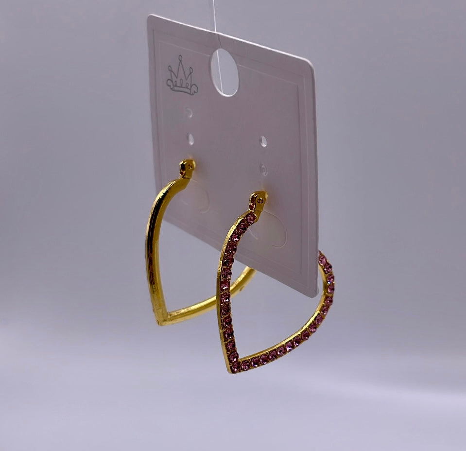 Heart Shaped Hoop Earrings