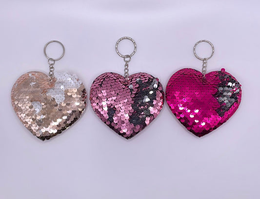 Reversible Sequin Heart Charm